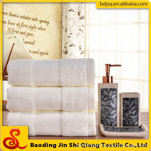 Wholesale High Quality 100% Cotton Dobby White Towel Sets For Hotel